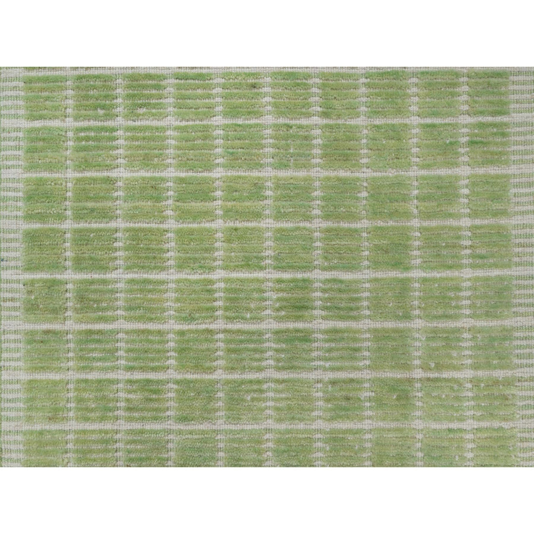 2'2" x 3'1" New Hand Loomed Green Wool Rectangle Oriental Rug - MOA10291064