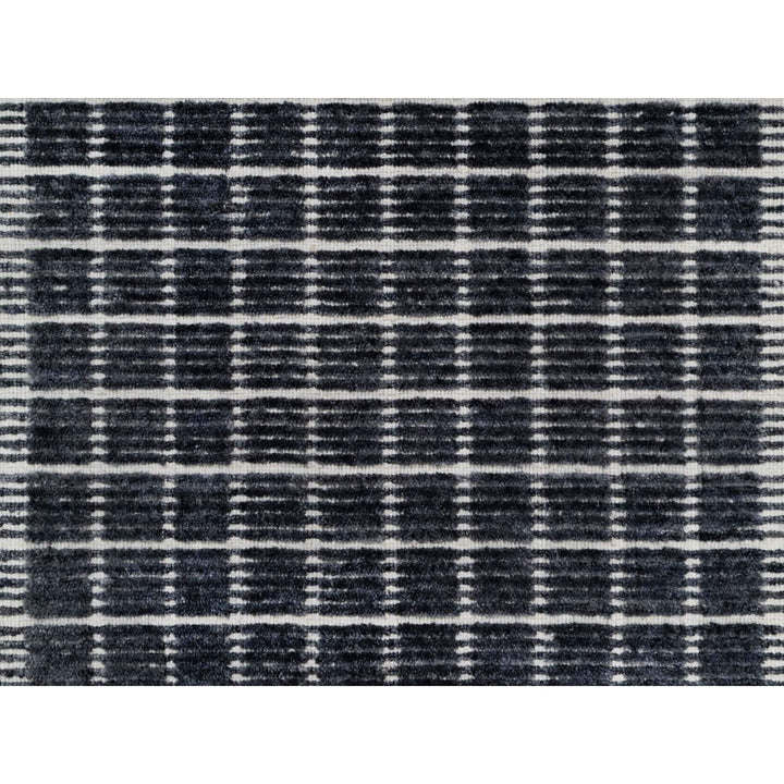 2'3" x 3'1" New Hand Loomed Black Wool Rectangle Oriental Rug - MOA10291065