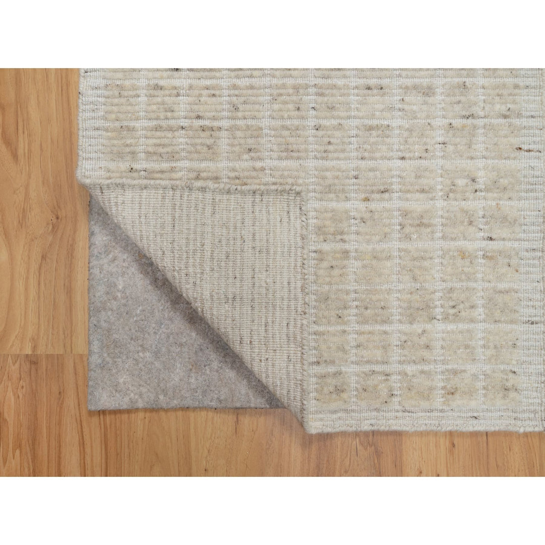 2'2" x 3'1" New Hand Loomed Ivory Wool Rectangle Oriental Rug - MOA10291067