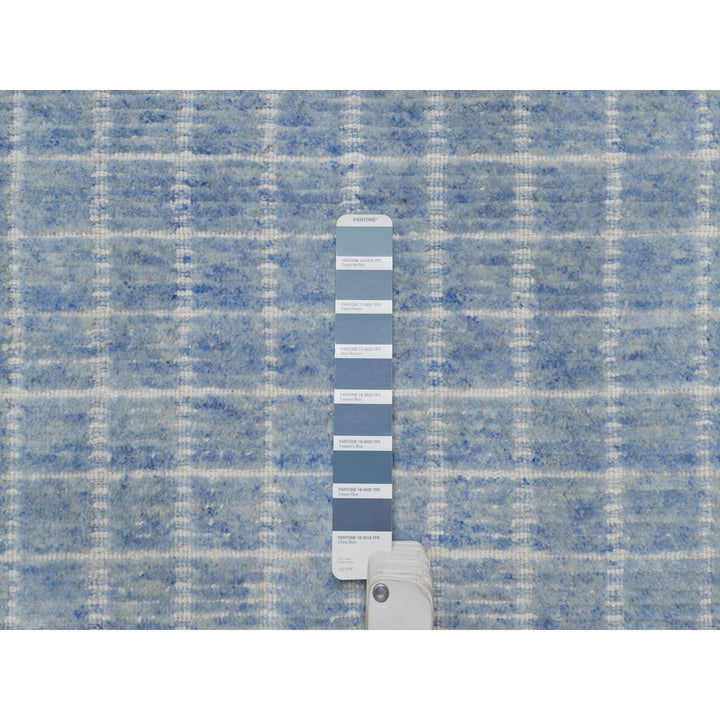 2'4" x 3'0" New Hand Loomed Blue Wool Rectangle Oriental Rug - MOA10291072