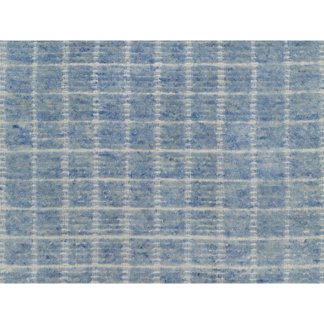 2'4" x 3'0" New Hand Loomed Blue Wool Rectangle Oriental Rug - MOA10291072