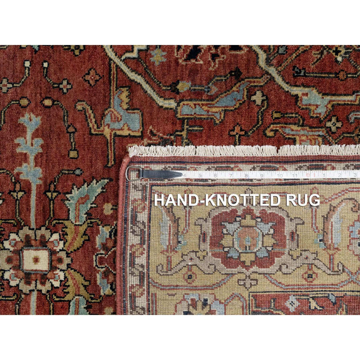 4'2" x 6'2" New Hand Knotted Red Wool Rectangle Oriental Rug - MOA10291080