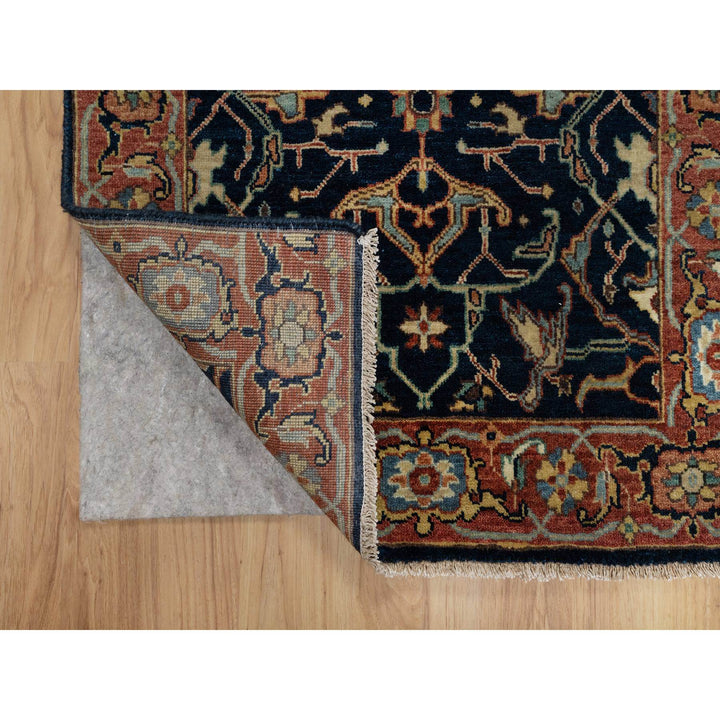 2'6" x 8'1" New Hand Knotted Blue Wool Runner Oriental Rug - MOA10291092