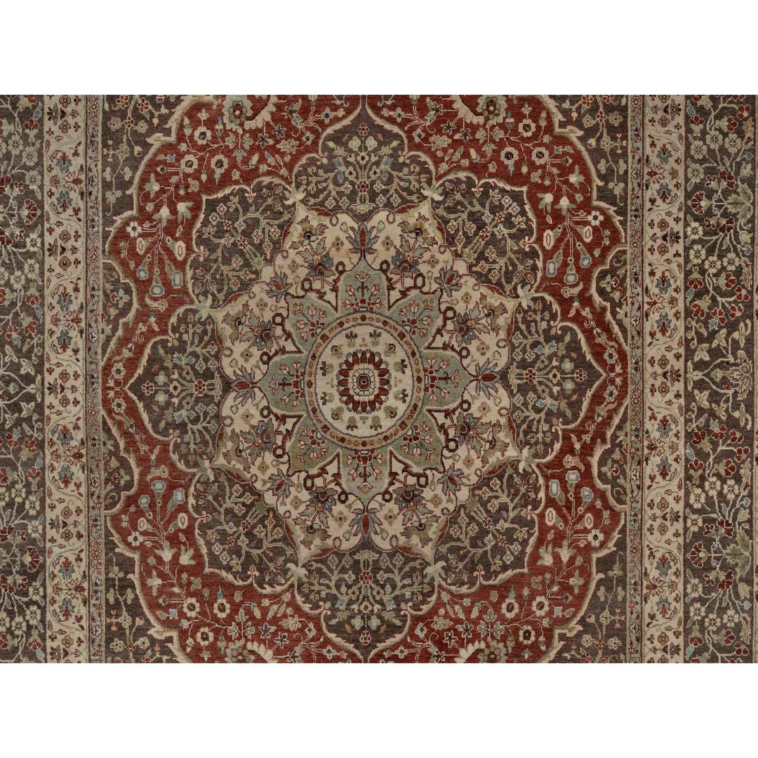 7'10" x 10'1" New Hand Knotted Red Wool Rectangle Oriental Rug - MOA10291105