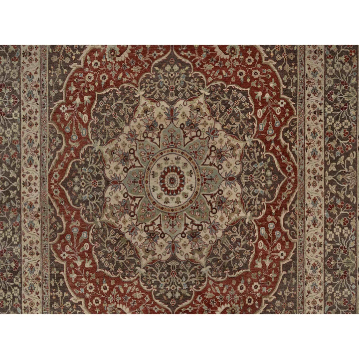 7'10" x 10'1" New Hand Knotted Red Wool Rectangle Oriental Rug - MOA10291105