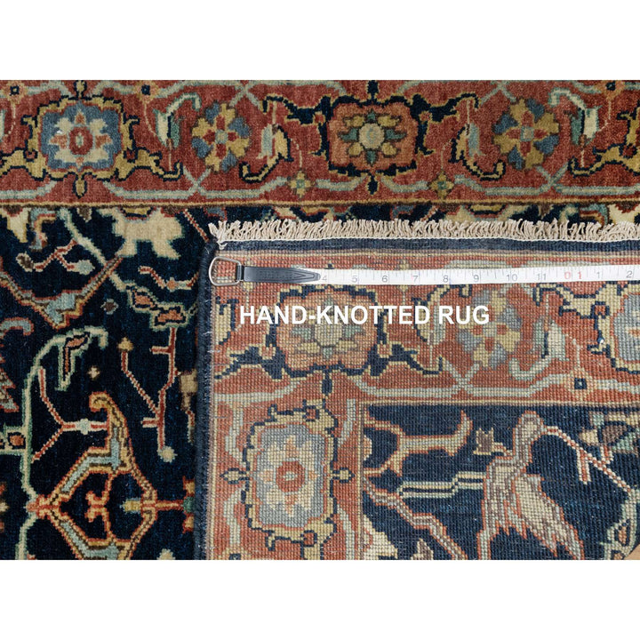 2'7" x 8'2" New Hand Knotted Blue Wool Runner Oriental Rug - MOA10291114