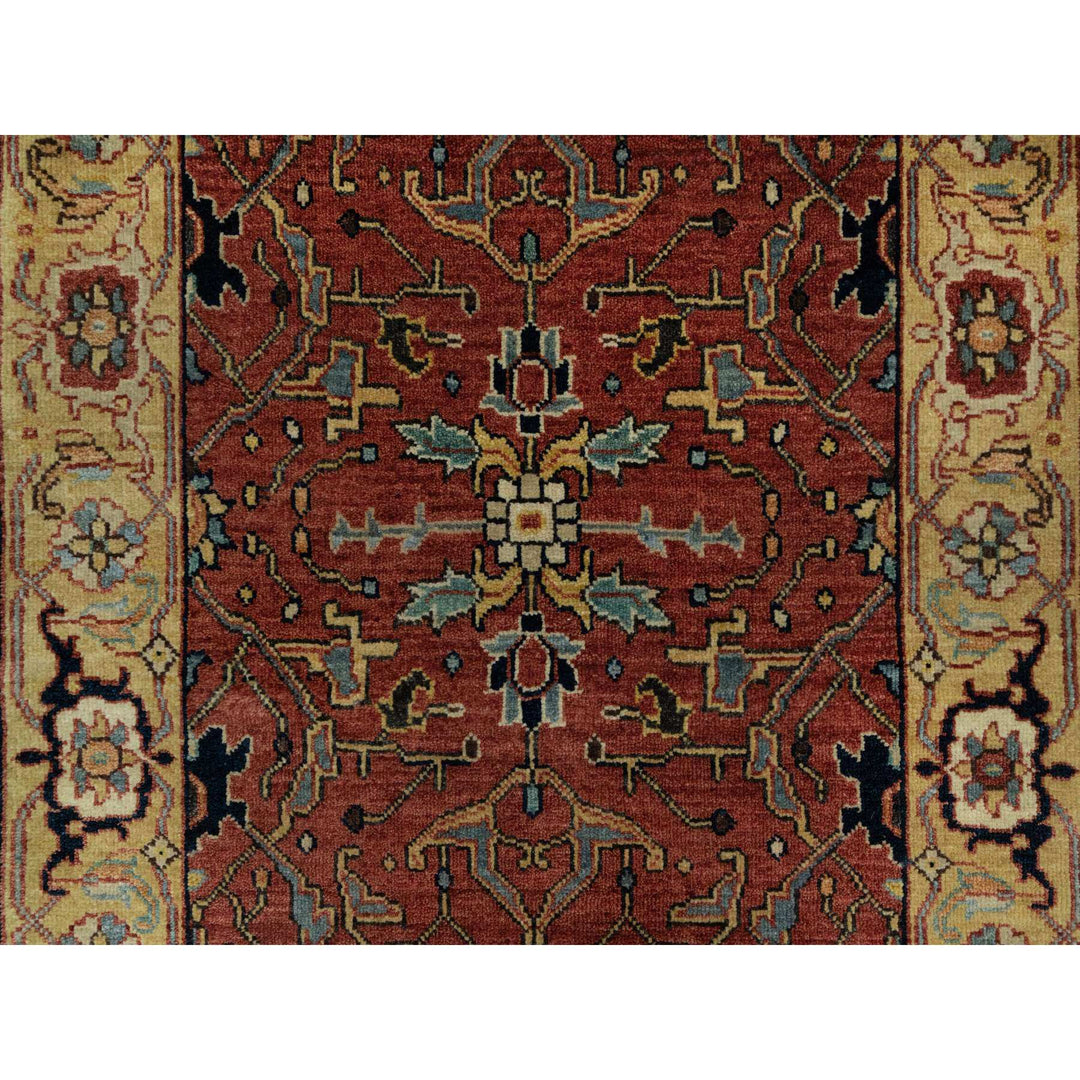 2'7" x 6'1" New Hand Knotted Red Wool Runner Oriental Rug - MOA10291118