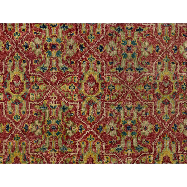 6'0" x 8'10" New Hand Knotted Red Wool Rectangle Oriental Rug - MOA10291132