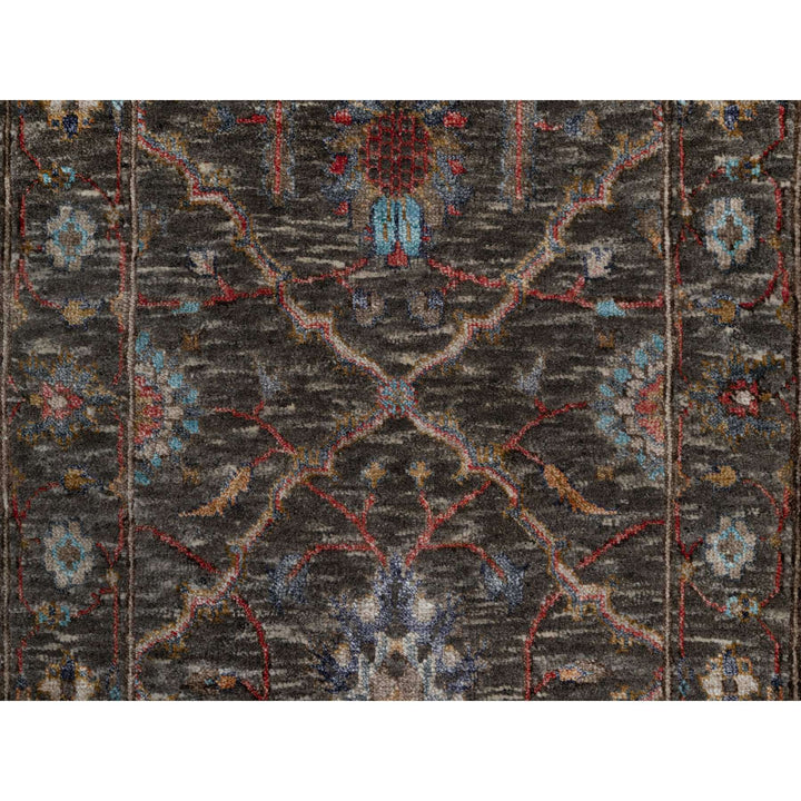 2'0" x 3'0" New Hand Knotted Brown Wool & Silk Rectangle Oriental Rug - MOA10291151