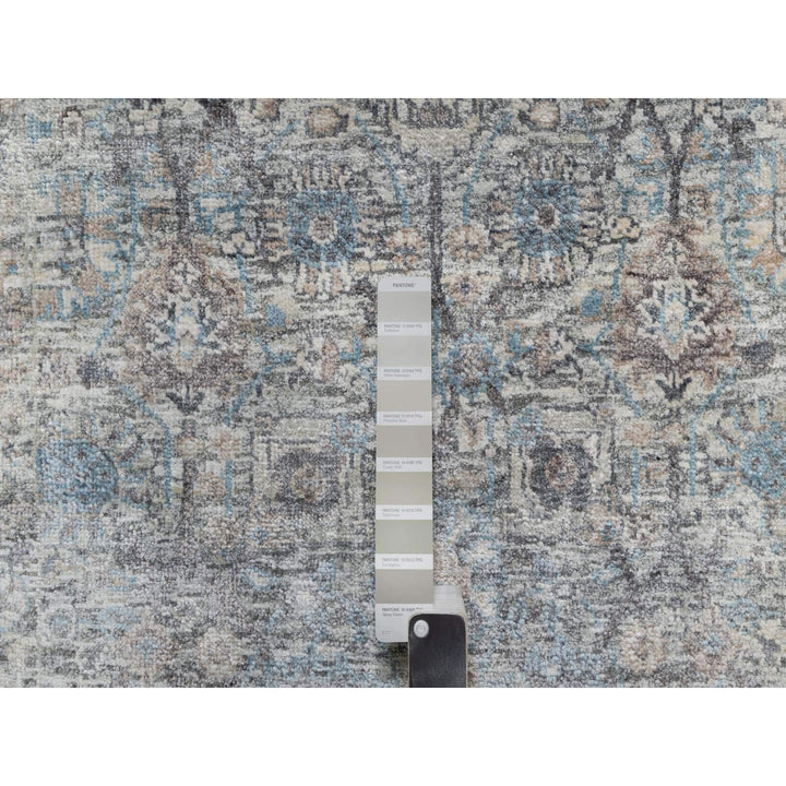 2'7" x 25'9" New Hand Knotted Ivory Wool & Silk Runner Oriental Rug - MOA10291162