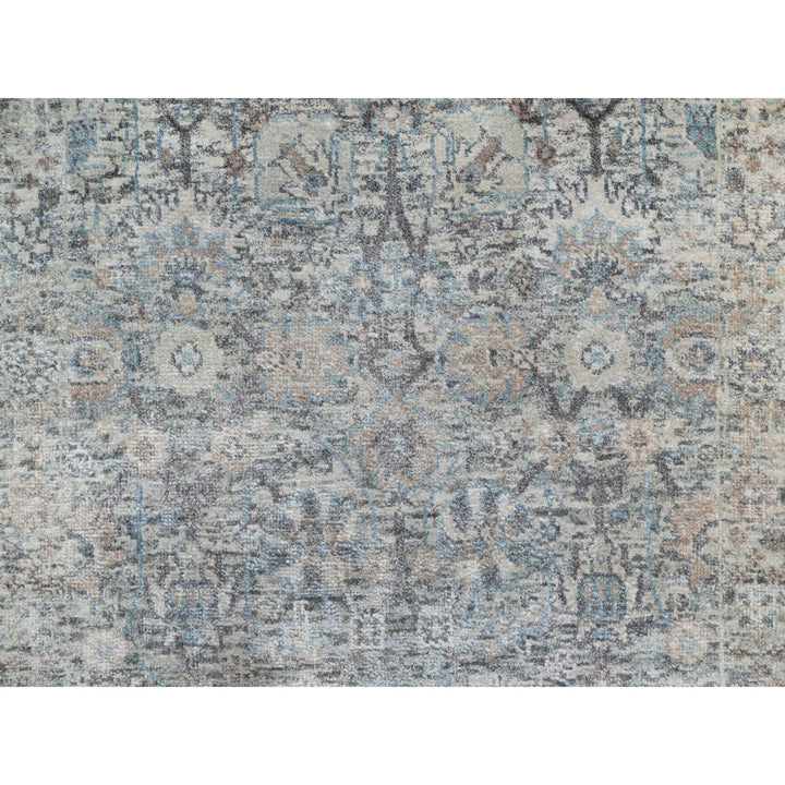 2'7" x 25'9" New Hand Knotted Ivory Wool & Silk Runner Oriental Rug - MOA10291162