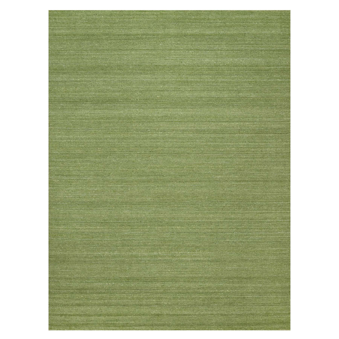 9'1" x 12'0" New Hand Loomed Green Wool Rectangle Oriental Rug - MOA10291189