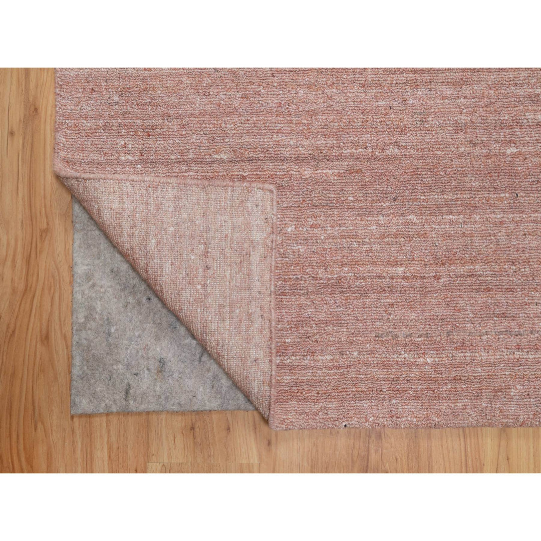 8'2" x 10'1" New Hand Loomed Pink Wool Rectangle Oriental Rug - MOA10291197