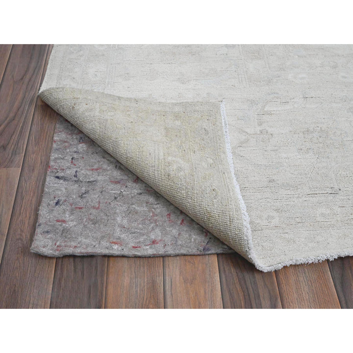 10'2" x 13'9" New Hand Knotted Ivory Wool Rectangle Oriental Rug - MOA102911
