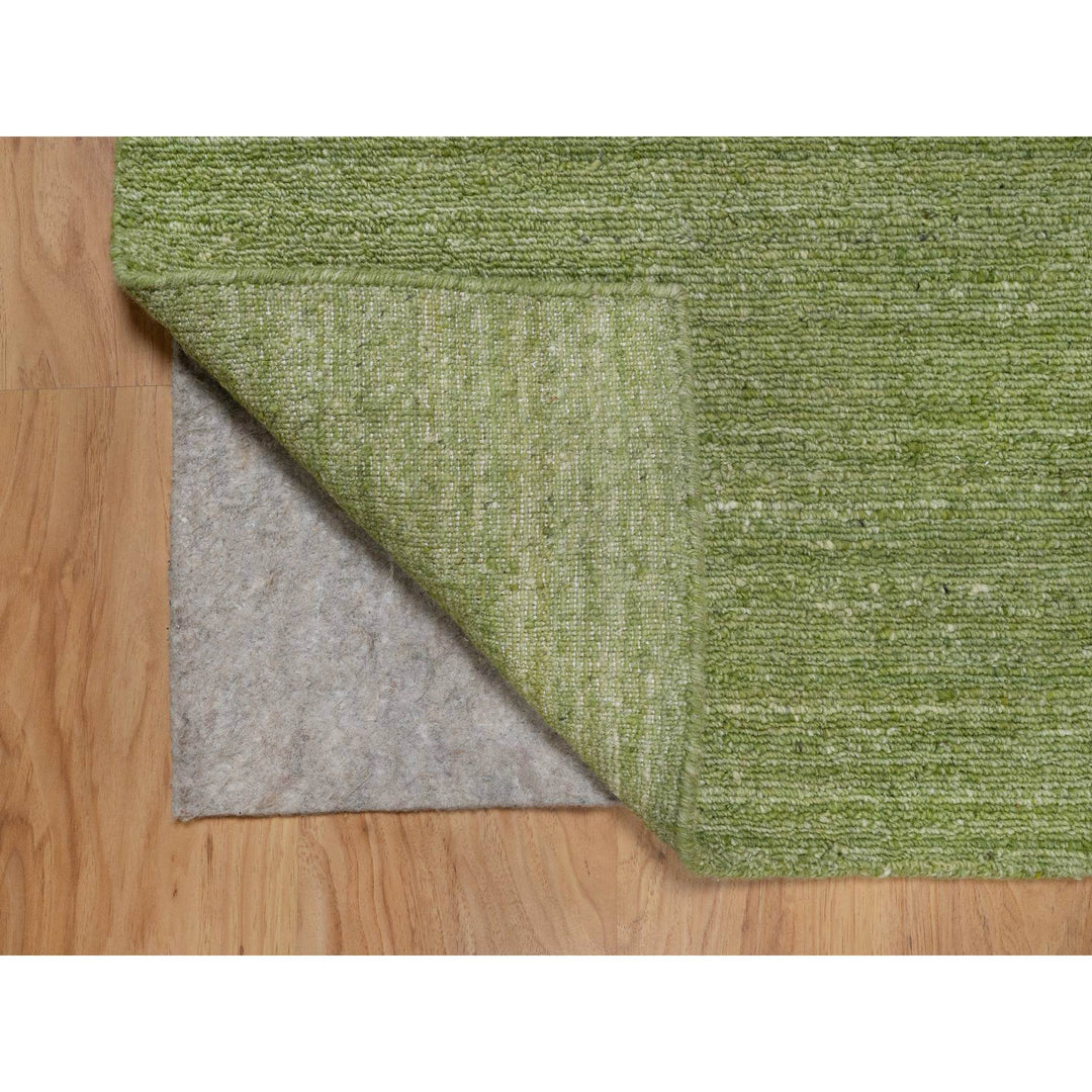 2'1" x 3'0" New Hand Loomed Green Wool Rectangle Oriental Rug - MOA10291200