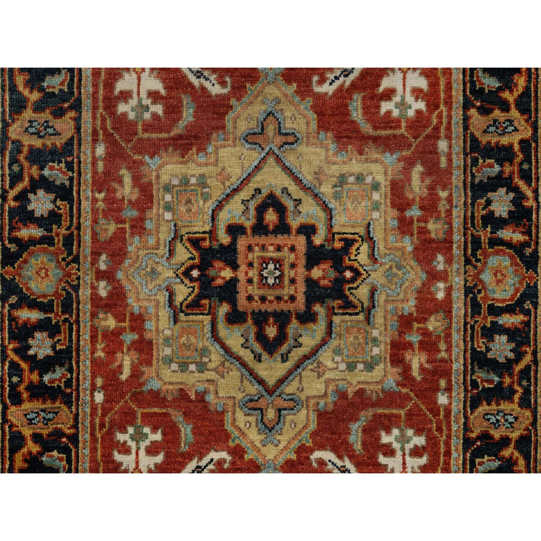 2'6" x 7'9" New Hand Knotted Red Wool Runner Oriental Rug - MOA10291225