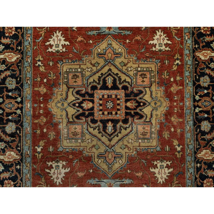 4'1" x 6'1" New Hand Knotted Red Wool Rectangle Oriental Rug - MOA10291233