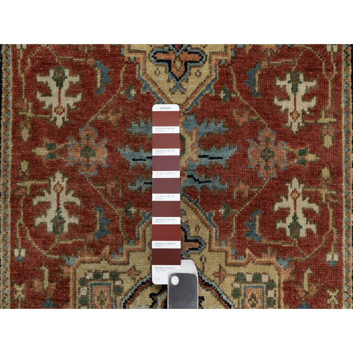 2'9" x 6'0" New Hand Knotted Red Wool Runner Oriental Rug - MOA10291236