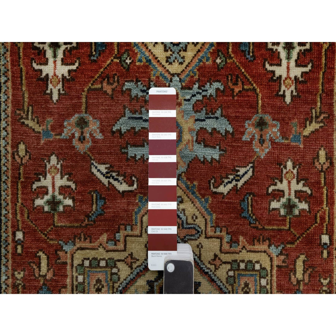 2'8" x 7'11" New Hand Knotted Red Wool Runner Oriental Rug - MOA10291241