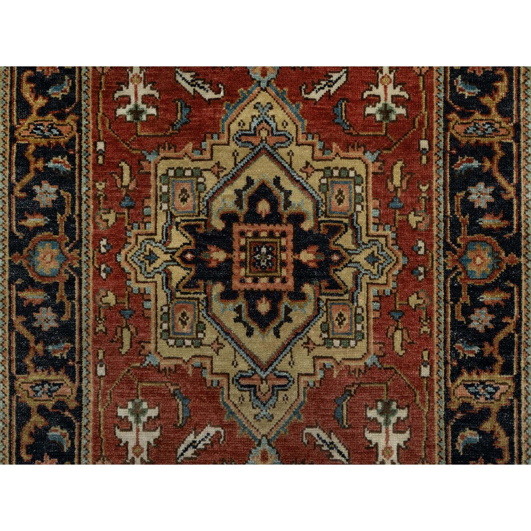 2'8" x 7'11" New Hand Knotted Red Wool Runner Oriental Rug - MOA10291241