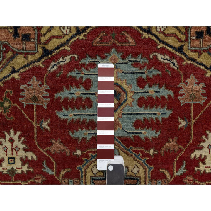 4'3" x 6'2" New Hand Knotted Red Wool Rectangle Oriental Rug - MOA10291249