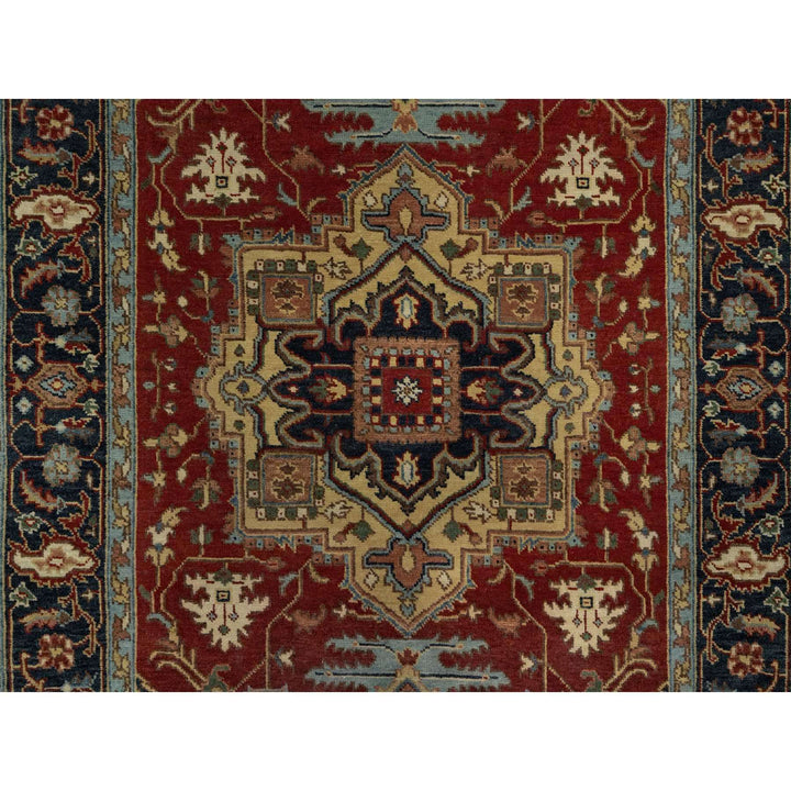 4'3" x 6'2" New Hand Knotted Red Wool Rectangle Oriental Rug - MOA10291249