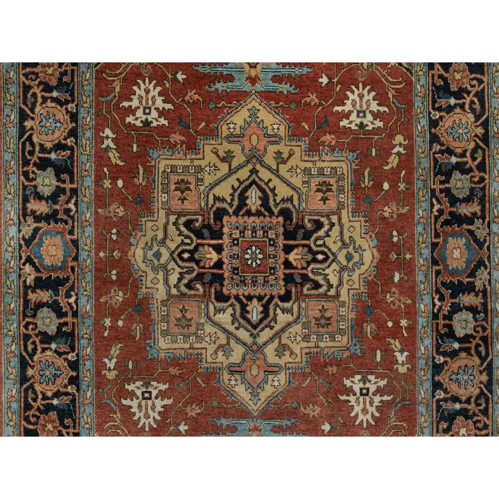 4'10" x 7'1" New Hand Knotted Red Wool Rectangle Oriental Rug - MOA10291250