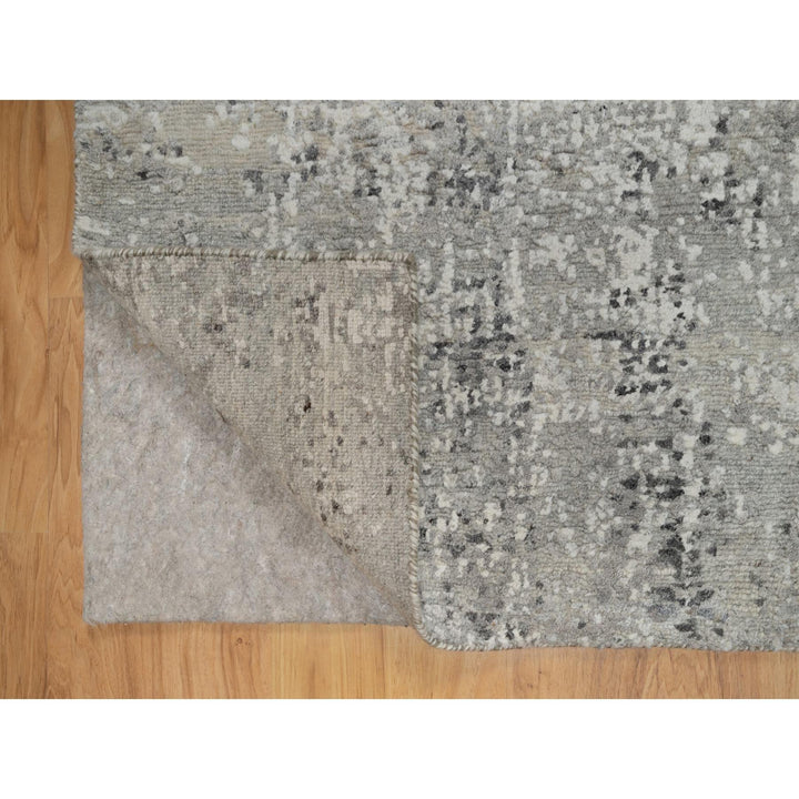 2'0" x 3'0" New Hand Knotted Grey Wool Rectangle Oriental Rug - MOA10291276