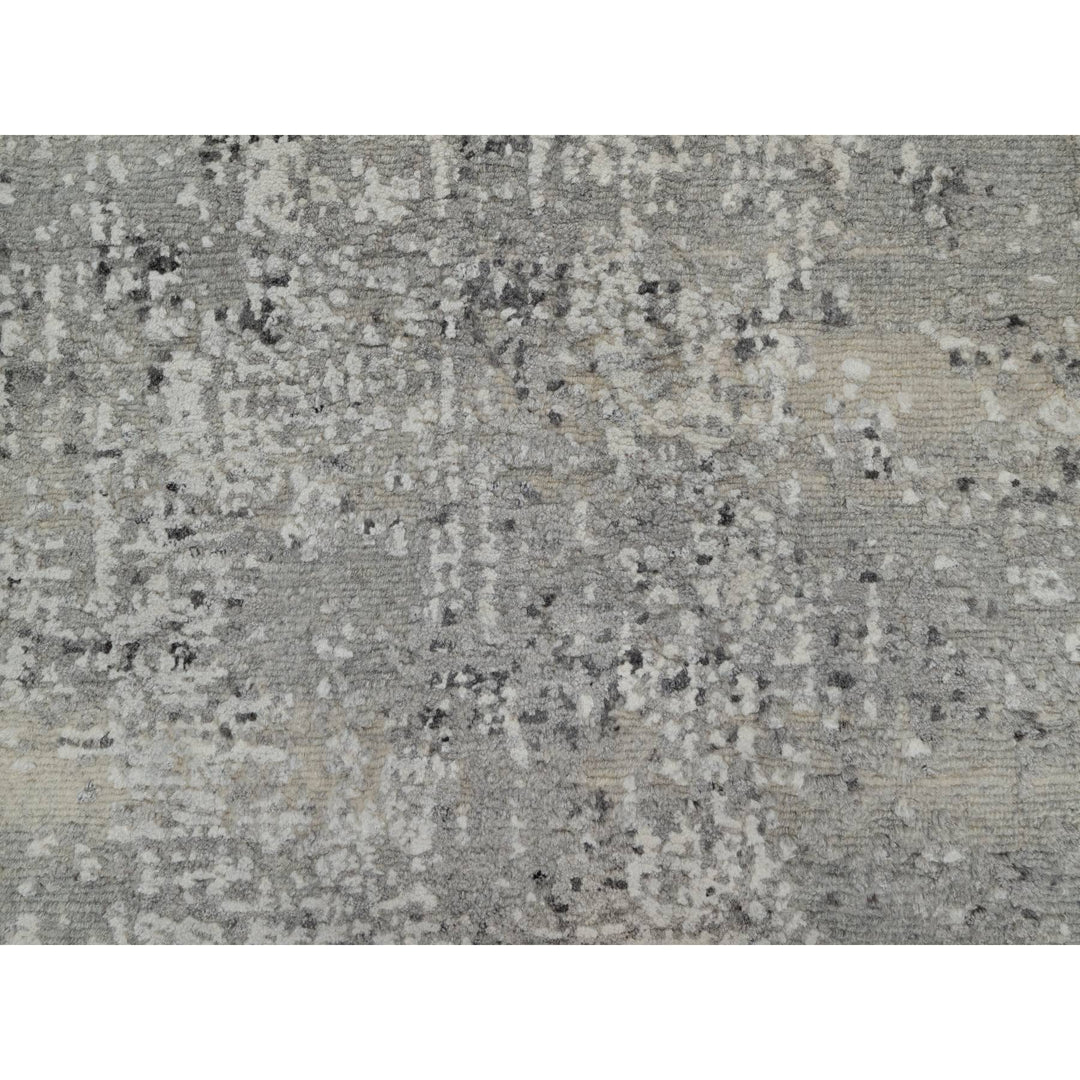 2'0" x 3'0" New Hand Knotted Grey Wool Rectangle Oriental Rug - MOA10291276