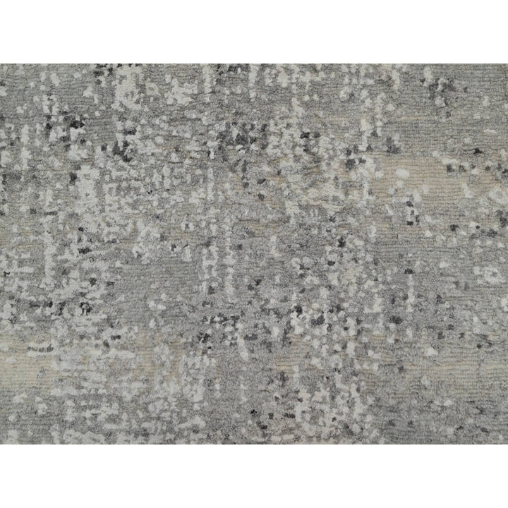 2'0" x 3'0" New Hand Knotted Grey Wool Rectangle Oriental Rug - MOA10291276