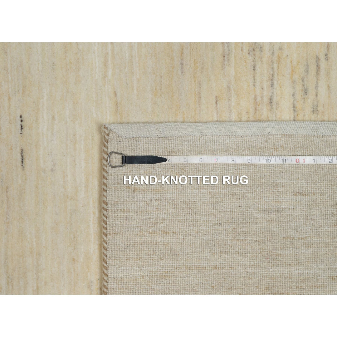 4'9" x 6'4" New Hand Knotted Ivory Wool Rectangle Oriental Rug - MOA10291294
