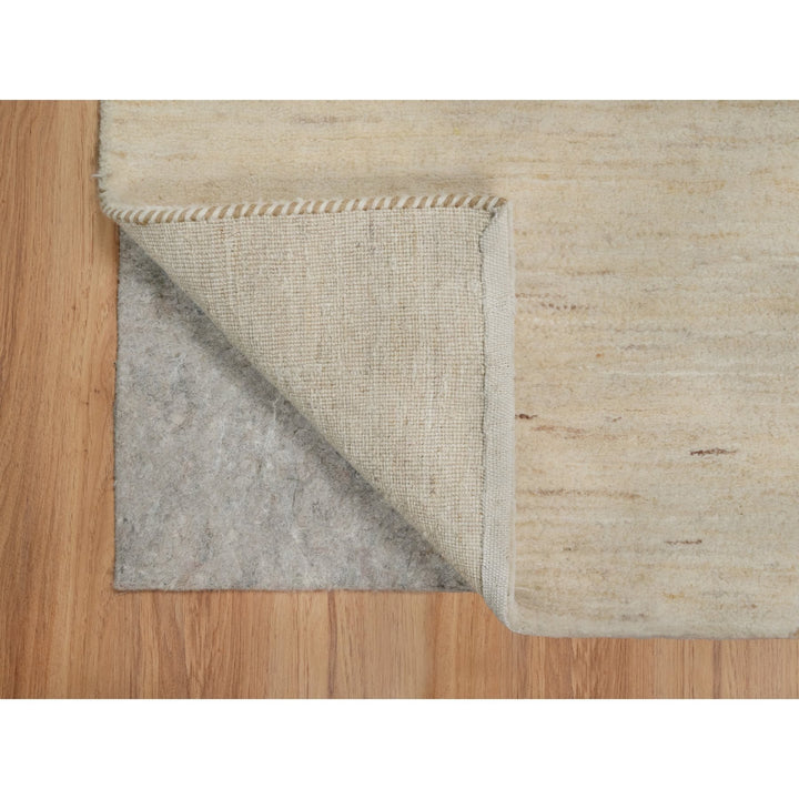2'0" x 3'0" New Hand Knotted Ivory Wool Rectangle Oriental Rug - MOA10291295