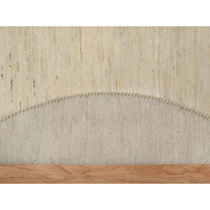 5'0" x 5'0" New Hand Knotted Ivory Wool Round Oriental Rug - MOA10291296