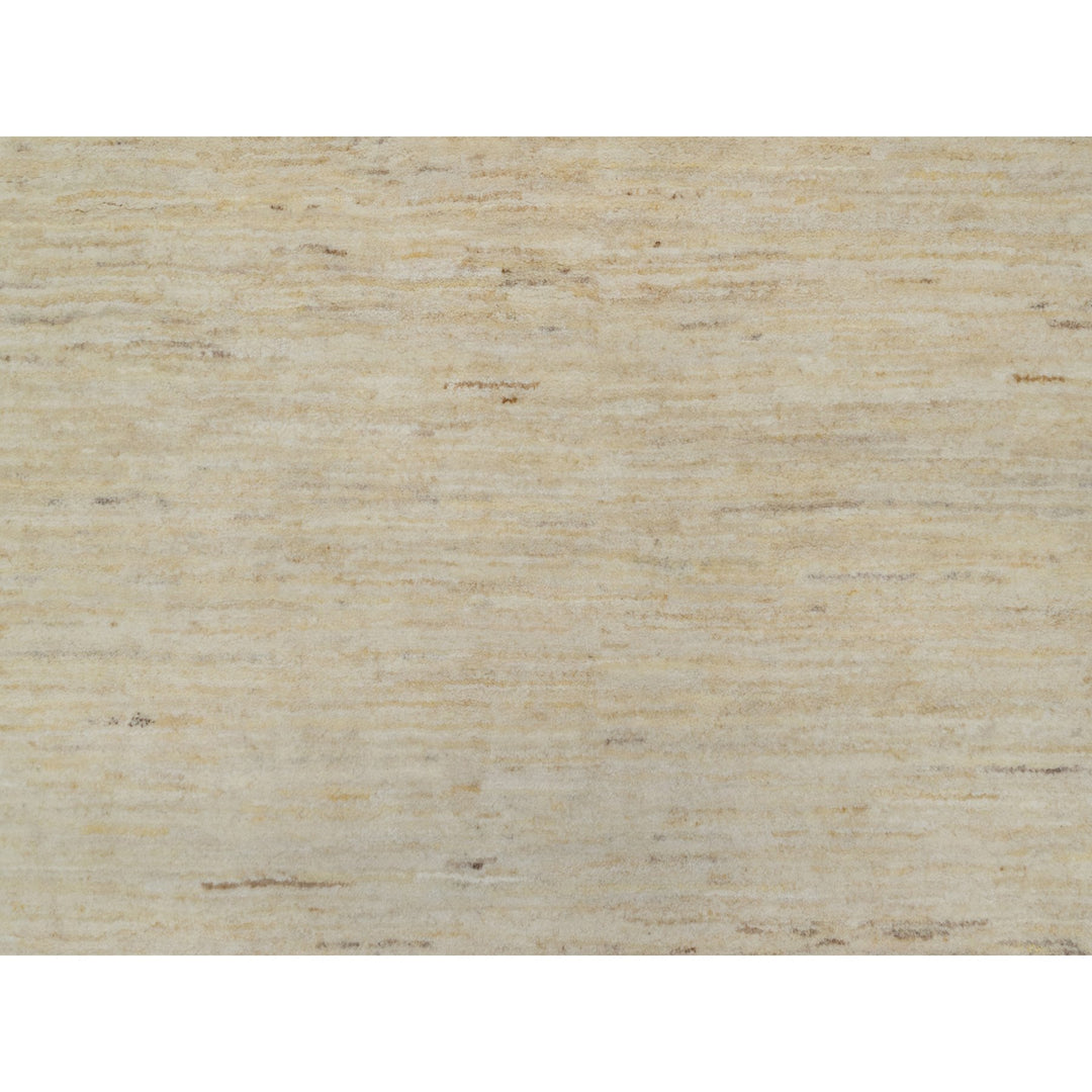 6'3" x 9'9" New Hand Knotted Ivory Wool Rectangle Oriental Rug - MOA10291297