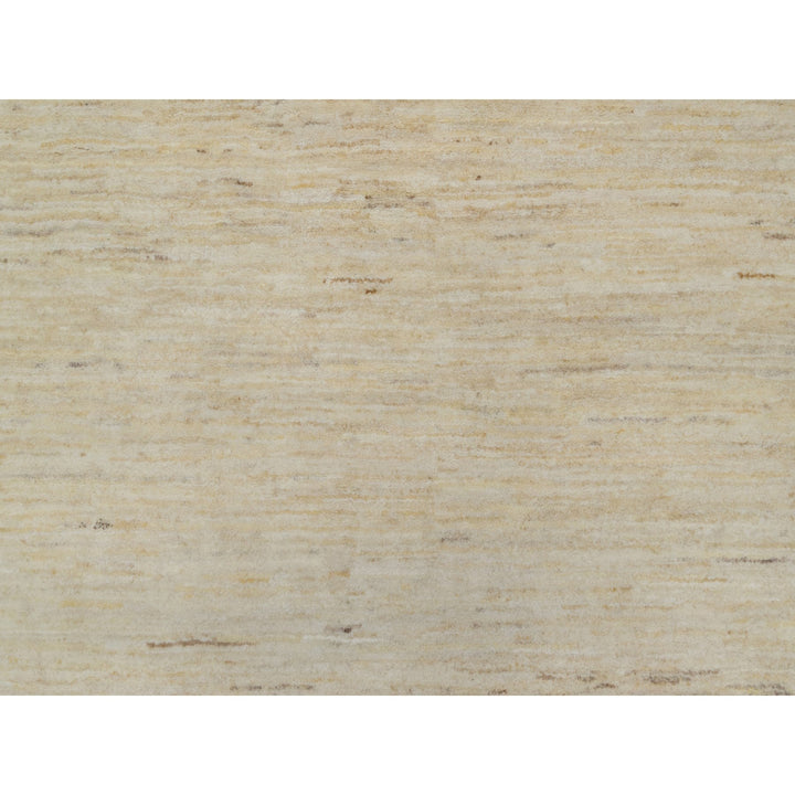 6'3" x 9'9" New Hand Knotted Ivory Wool Rectangle Oriental Rug - MOA10291297