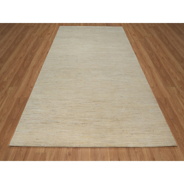 6'0" x 11'10" New Hand Knotted Ivory Wool Runner Oriental Rug - MOA10291298