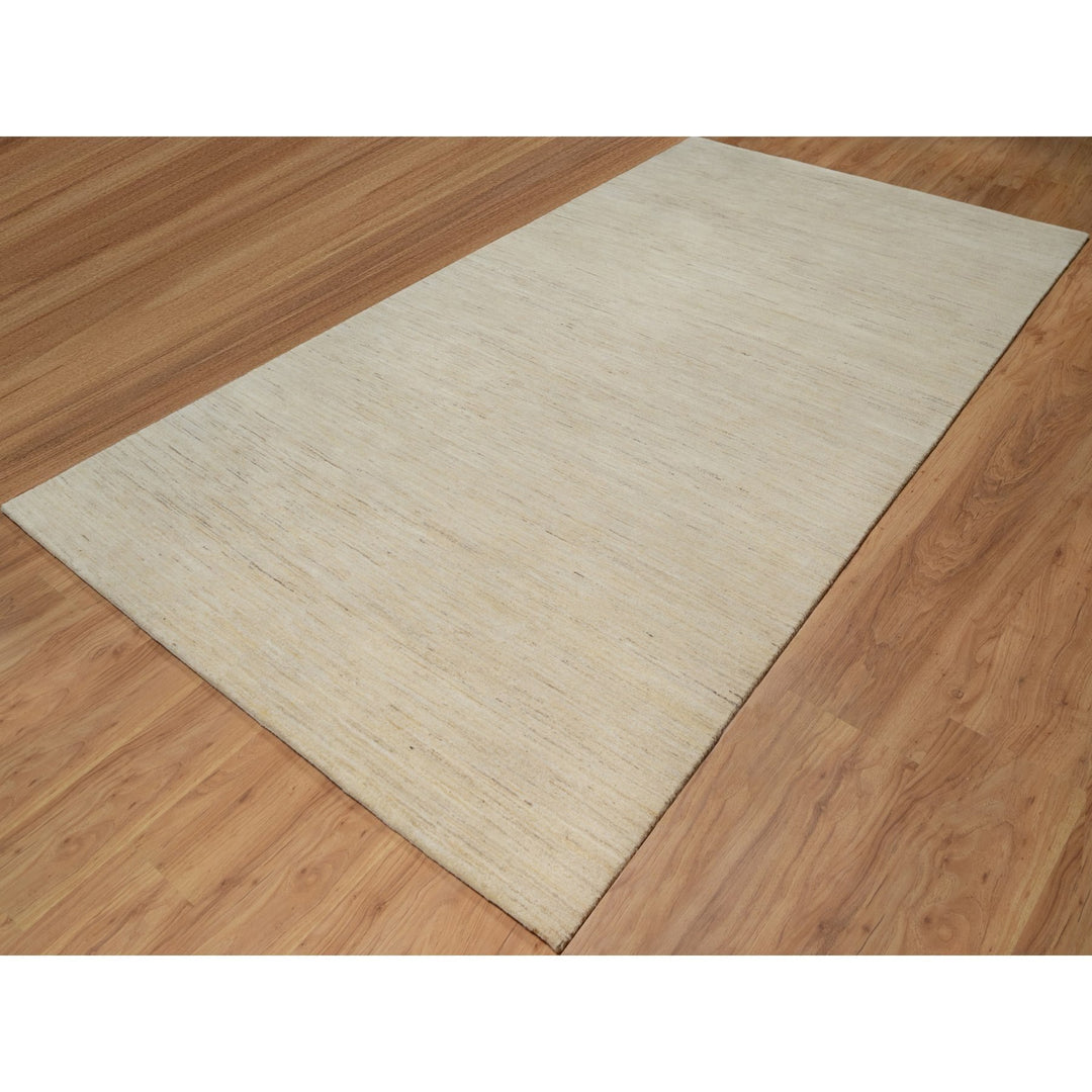 6'0" x 11'10" New Hand Knotted Ivory Wool Runner Oriental Rug - MOA10291298