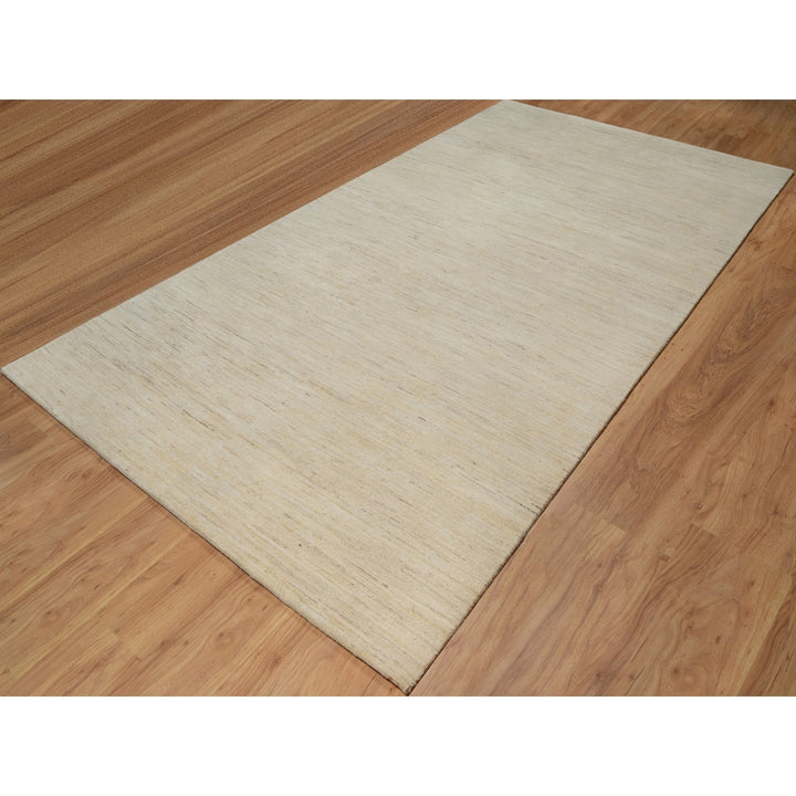 6'0" x 11'10" New Hand Knotted Ivory Wool Runner Oriental Rug - MOA10291298