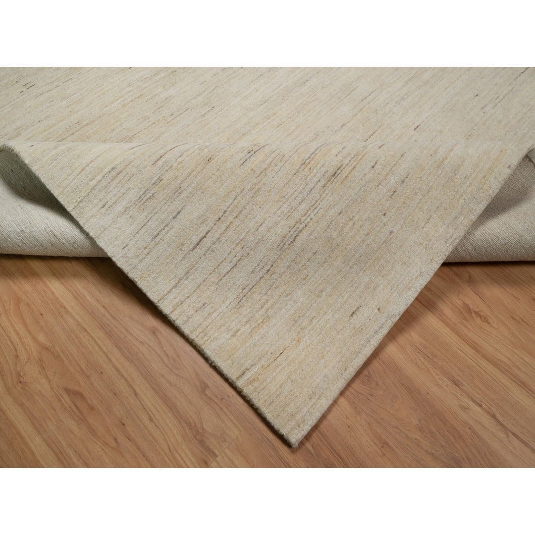6'0" x 11'10" New Hand Knotted Ivory Wool Runner Oriental Rug - MOA10291298