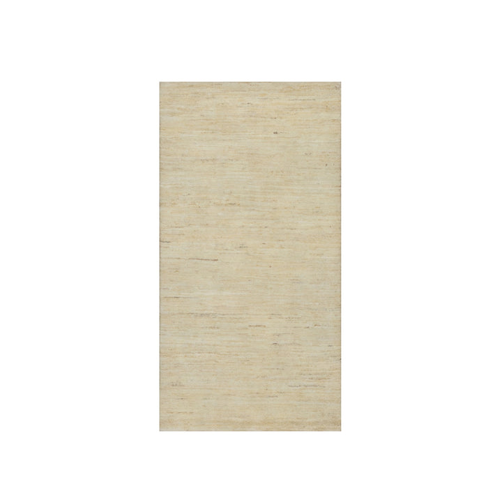 2'4" x 11'4" New Hand Knotted Ivory Wool Runner Oriental Rug - MOA10291299