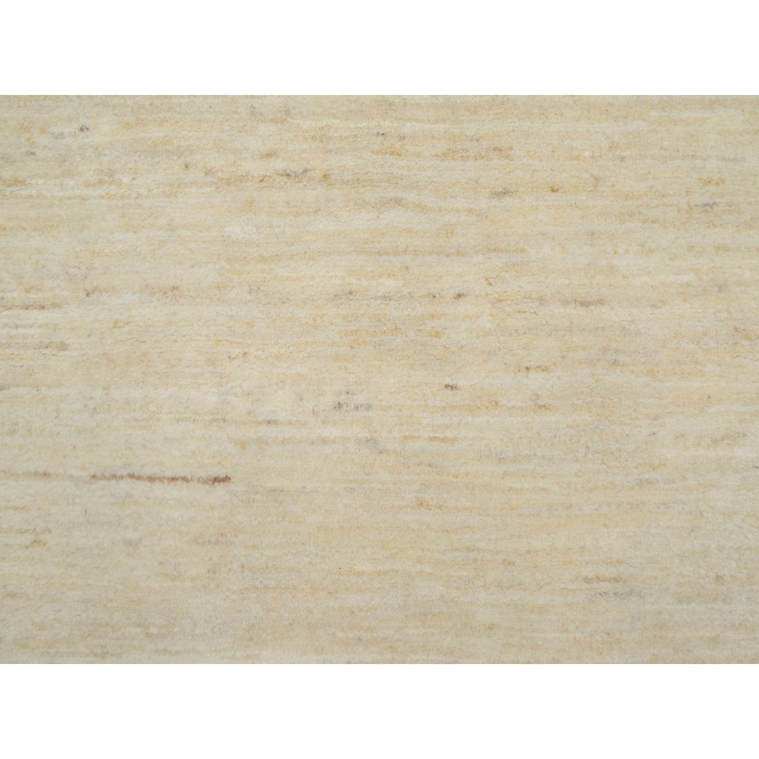 2'4" x 11'5" New Hand Knotted Ivory Wool Runner Oriental Rug - MOA10291301