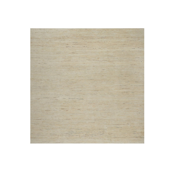 6'11" x 7'1" New Hand Knotted Ivory Wool Square Oriental Rug - MOA10291303
