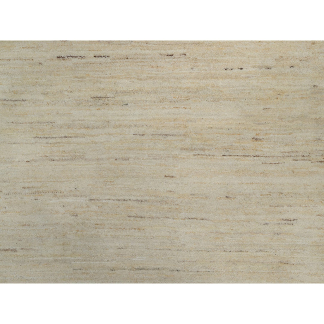 6'11" x 7'1" New Hand Knotted Ivory Wool Square Oriental Rug - MOA10291303