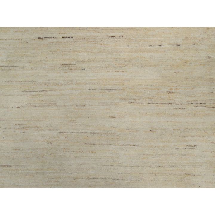 6'11" x 7'1" New Hand Knotted Ivory Wool Square Oriental Rug - MOA10291303