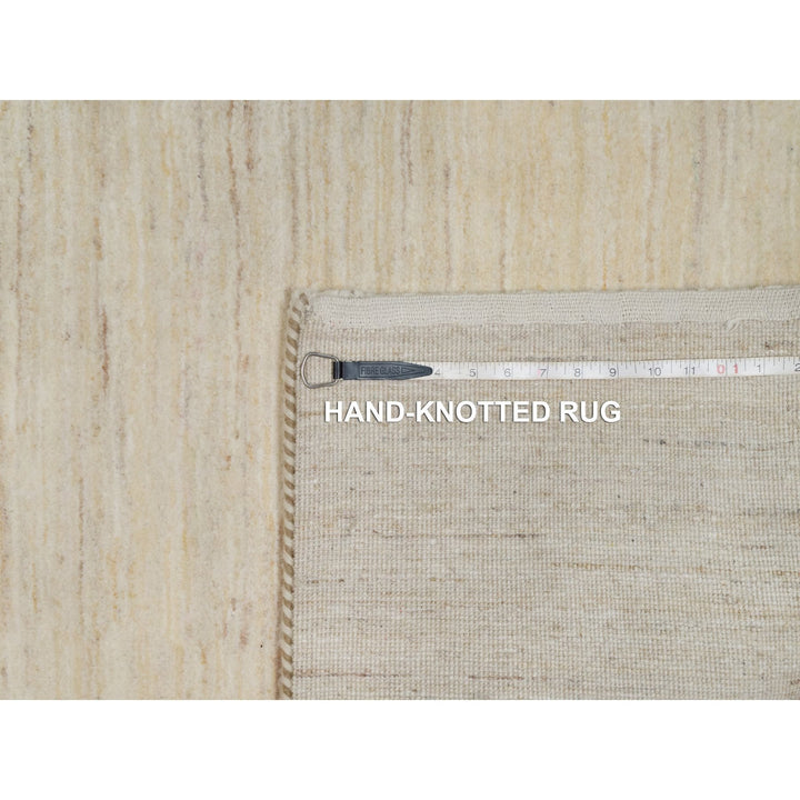 2'8" x 15'11" New Hand Knotted Ivory Wool Runner Oriental Rug - MOA10291304