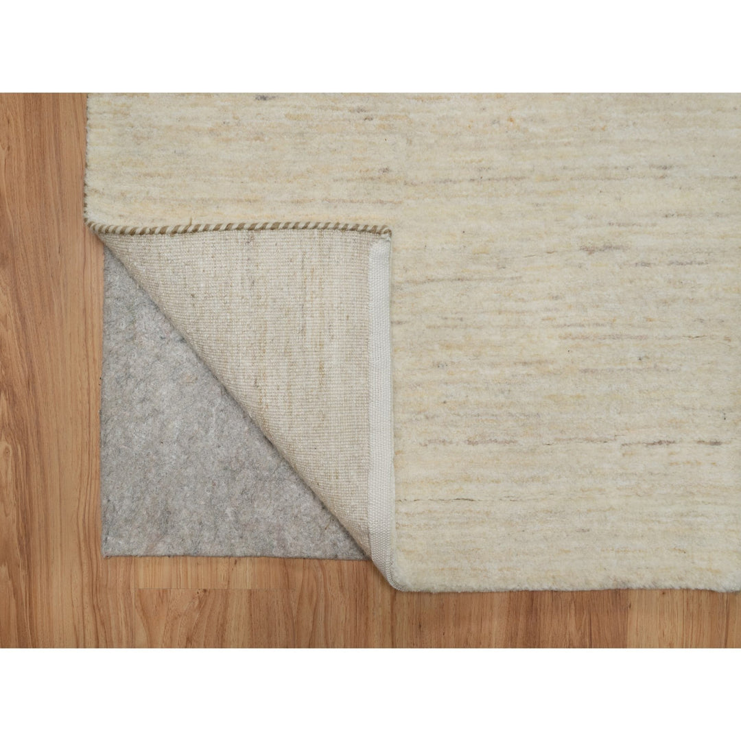 2'6" x 17'8" New Hand Knotted Ivory Wool Runner Oriental Rug - MOA10291305