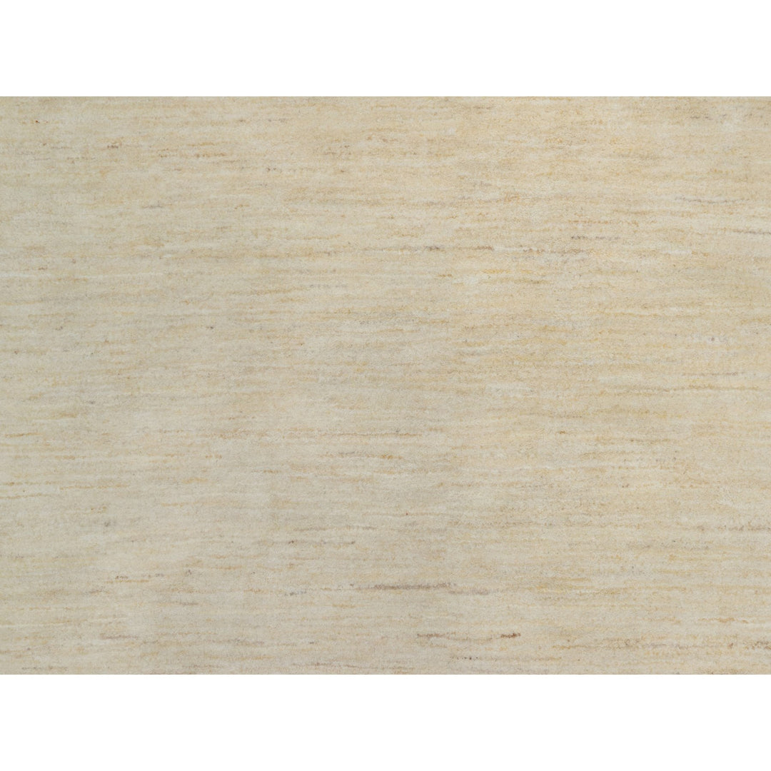 7'9" x 7'9" New Hand Knotted Ivory Wool Round Oriental Rug - MOA10291308