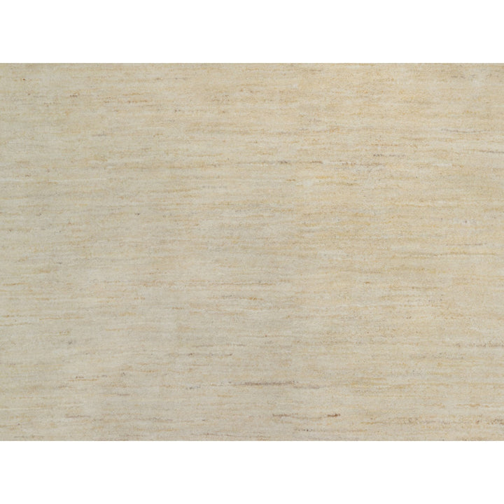 7'9" x 7'9" New Hand Knotted Ivory Wool Round Oriental Rug - MOA10291308