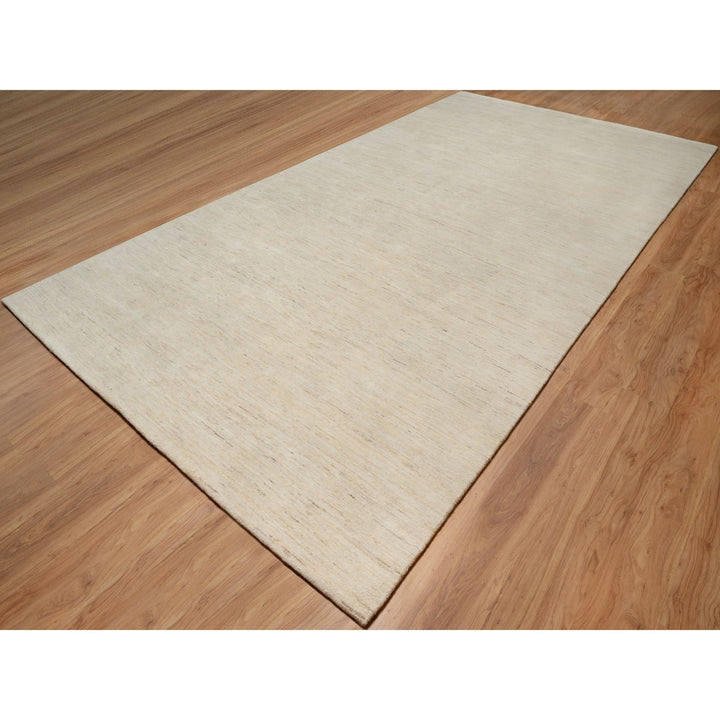 8'1" x 15'10" New Hand Knotted Ivory Wool Runner Oriental Rug - MOA10291309