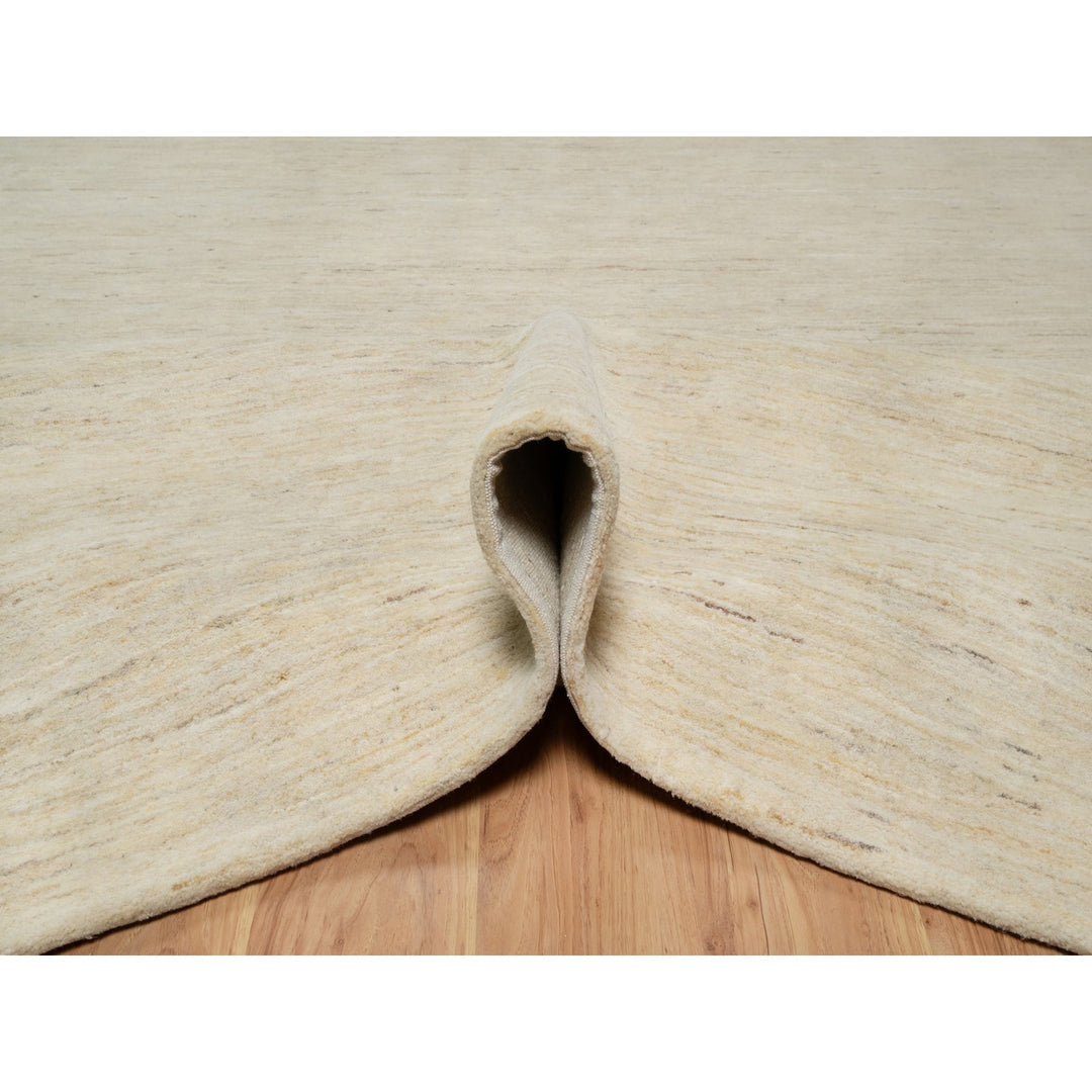 8'1" x 15'10" New Hand Knotted Ivory Wool Runner Oriental Rug - MOA10291309